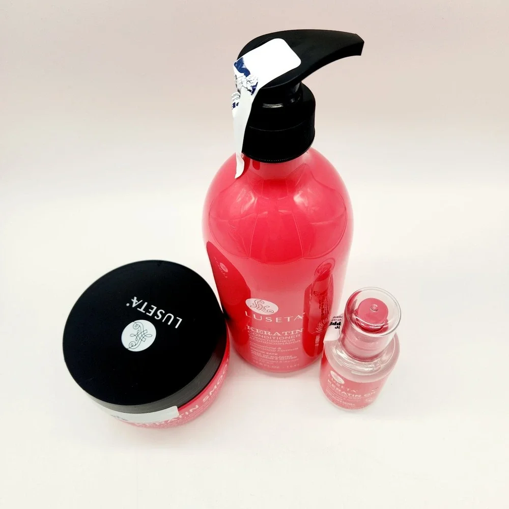 Luseta Keratin Conditioner Serum & Hair Mask 3-Pack – Nourishing for Dry Damaged